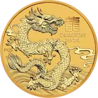 Investiční zlatá mince 1/10 oz Lunar III Dragon 2024