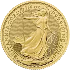 Investiční zlatá mince 1/4 oz Britannia Charles III 2024