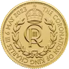 Investiční zlatá mince 1/4 oz Korunovace  Charles III  2023