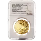 Investiční zlatá mince 1 oz zlatá mincovna Britannia Mint Error MS-65 NGC