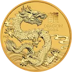 Investiční zlatá mince 2 oz Lunar III Dragon2024