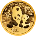 Investiční zlatá mince 8g China 2024