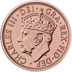 Investiční zlatá mince Sovereign Korunovace  Charles III 2023