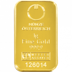 Münze Österreich zlatý slitek  1g
