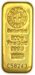 Argor -Herareus zlatý slitek 500 g